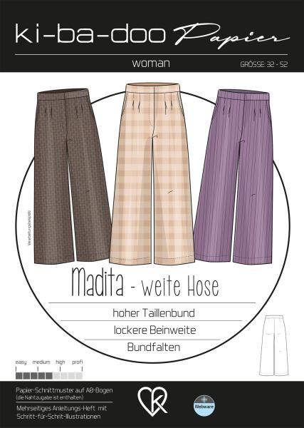 Papierschnittmuster - Hose Madita von ki-ba-doo